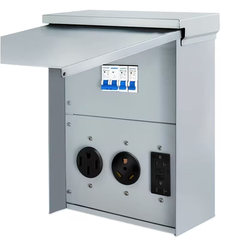 RV Electrical Panel with Circuit Breakers